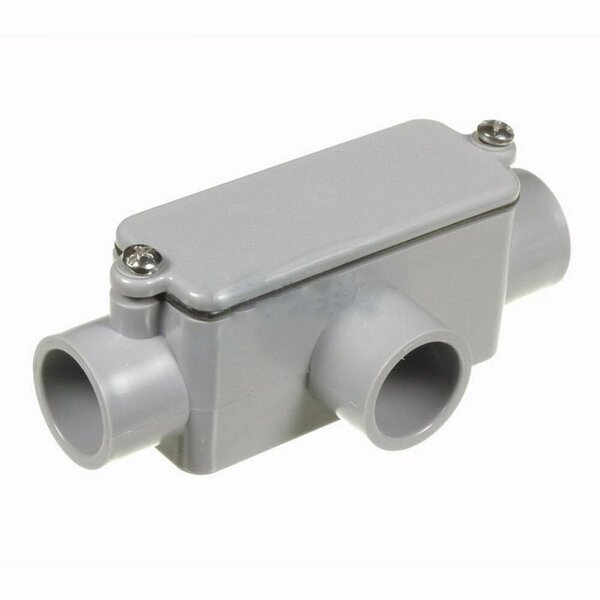 American Imaginations 0.5-in. Plastic Modern T Access Fitting Grey AI-36550